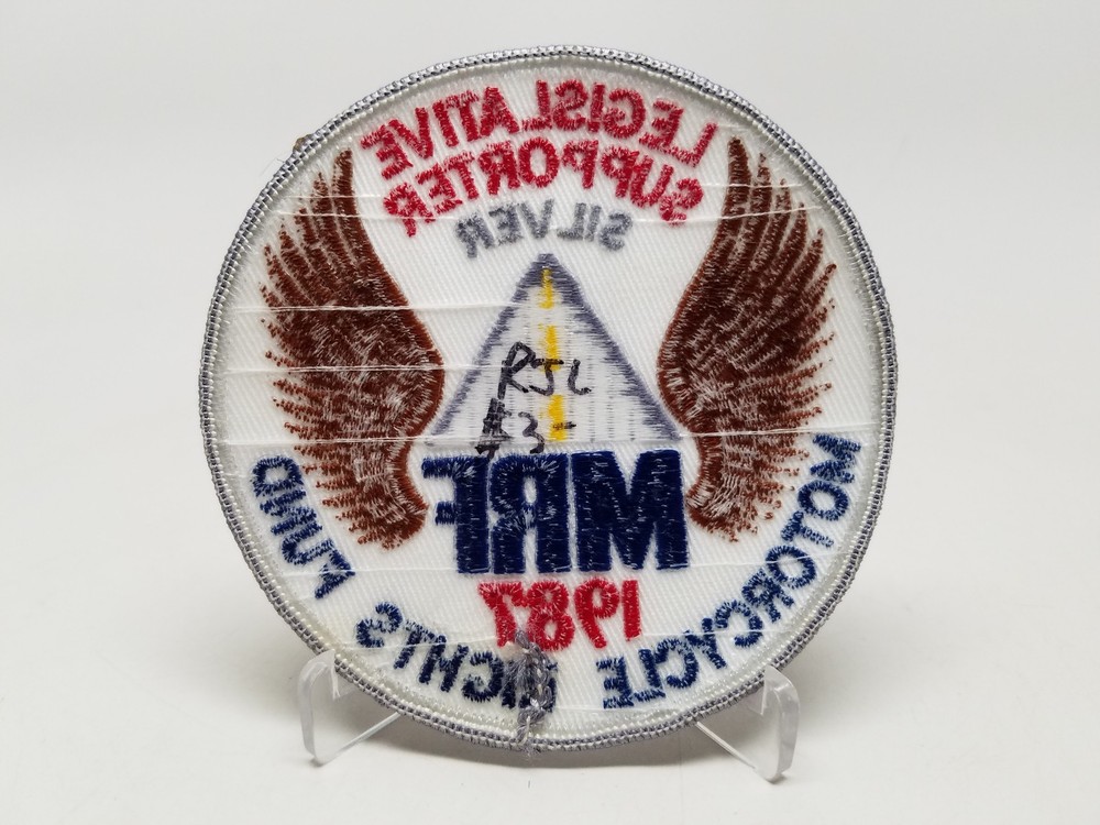 Legislative Supporter Silver MRF Motorcycle Rights Fund 1987 Patch