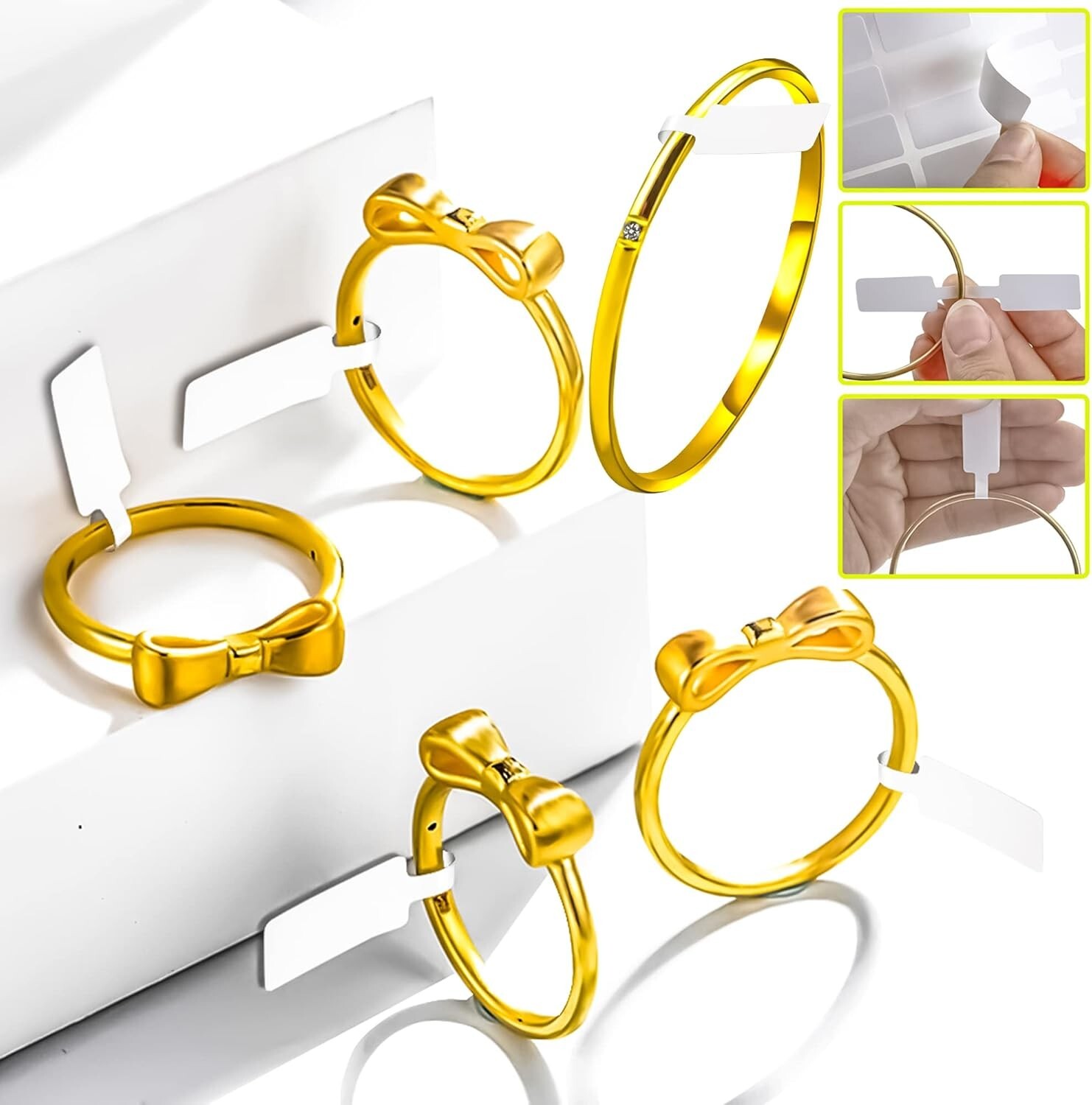 2000 Pcs Blank Jewelry Price Tags Jewelry Stickers Necklace Ring Display Labels