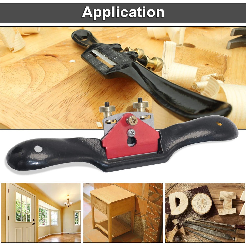 2pcs 9" 10" Adjustable Spokeshave with Flat Base, 4pcs Replacement Blades and 4-