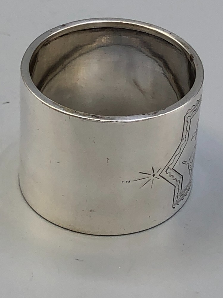 Antique Sterling Silver Napkin Ring , not monogrammed