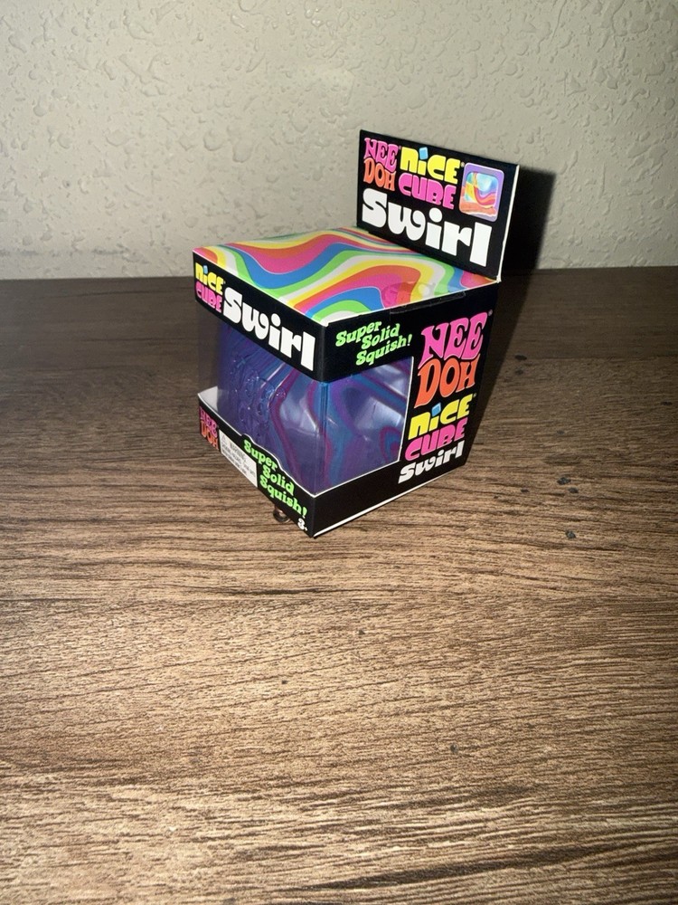 Nee Doh Cube Swirl Super Solid Multicolor Squish Toy 2024