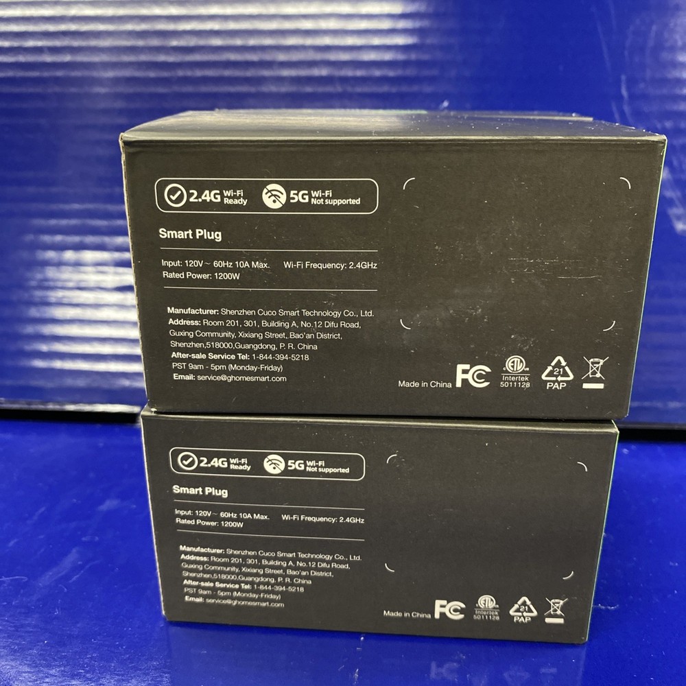 2XGHome Smart Voice Control Smart Plug WP3 Packs 4 White Each