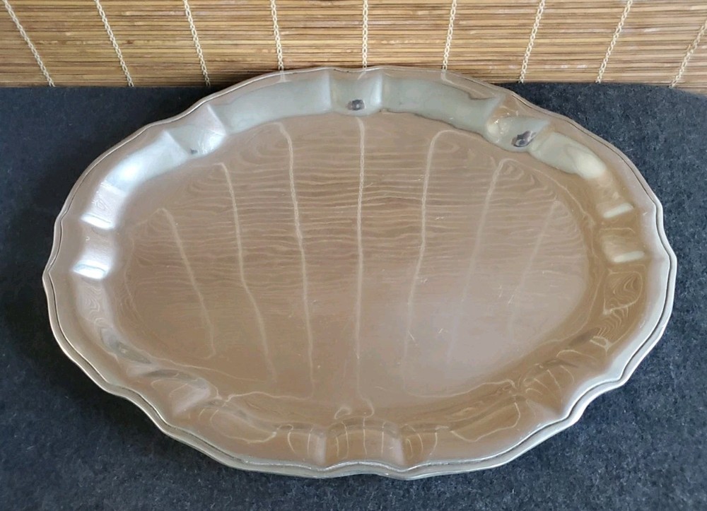 Wilton Armetale Chippendale Large Oval Serving Tray