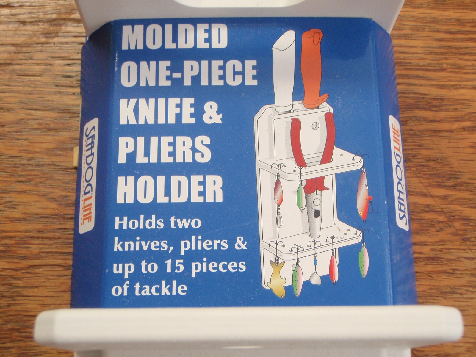 FISHING PLIERS KNIFE HOLDER 3259251 TOOL LURES FITS 2 KNIVES boat hardware white