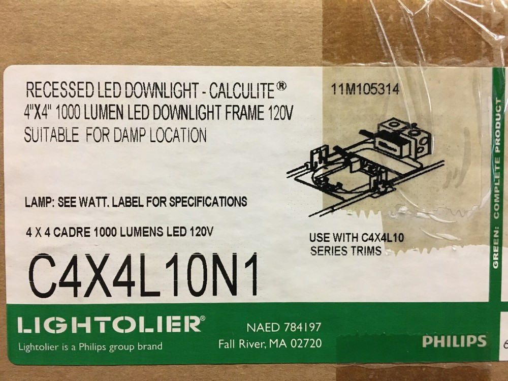 Lightolier 4" Square LED Downlight C4X4L10