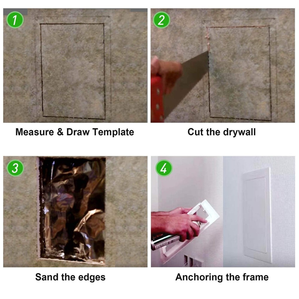 Plumbing Access Panel Drywall 4x6 Inch Plastic Door Removable Wall Ceiling