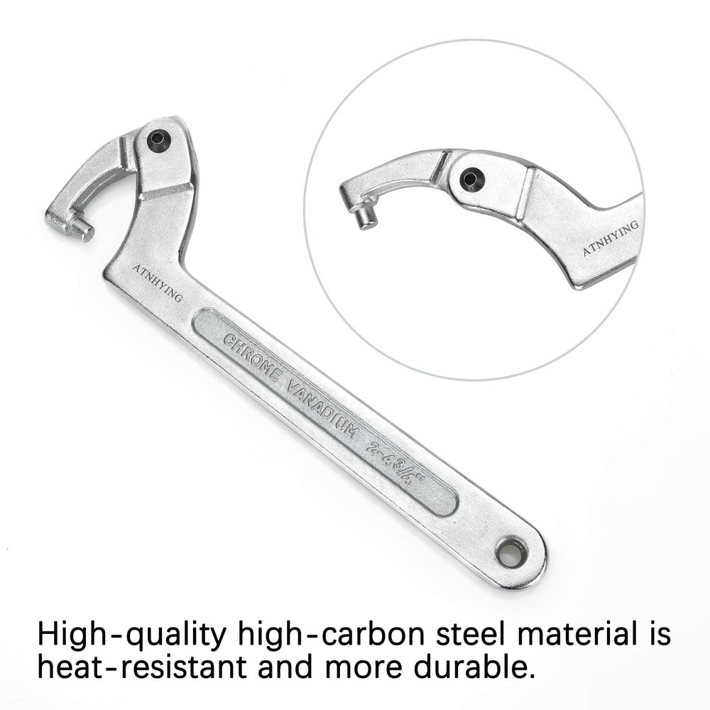 4 pcs Spanner Wrench Set, Adjustable C Pin Spanner Hook Wrench Tool for Machi...