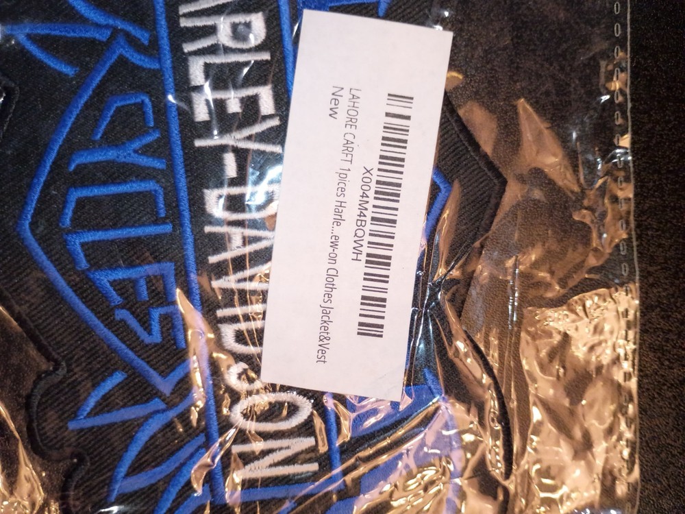 Harley‑Davidson Large Blue Wing Patch Sew‑On/Iron‑On Embroidered New patch logo