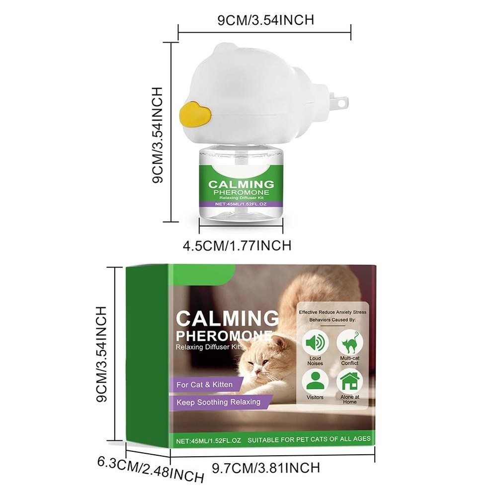 Cat Pheromone Calming Diffuser Kit Effectively Relieves Anxiety Stress 45ML US