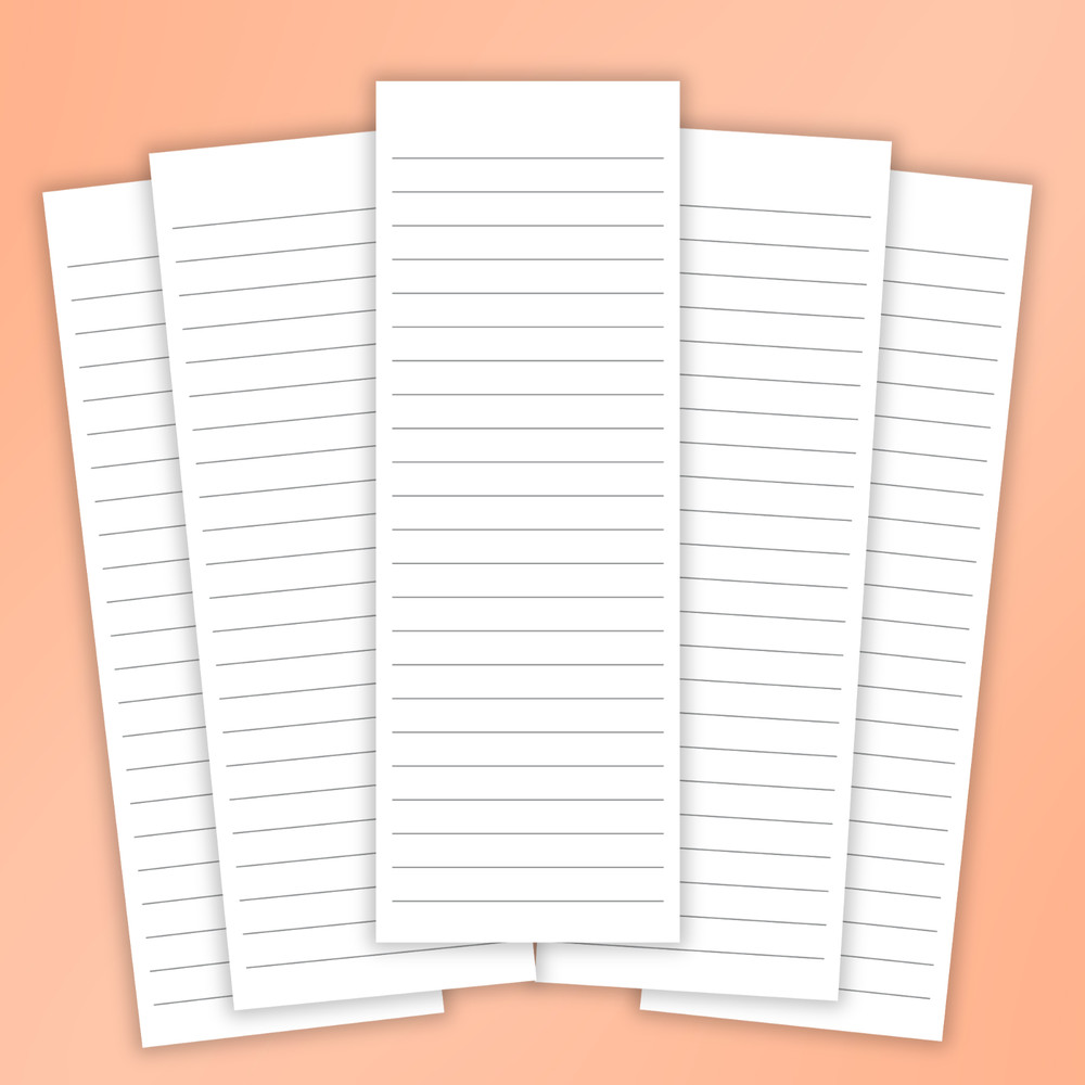 3 x 8.5 Lined Notepads for To Do Lists - 60 sheets per pad (6 pack)