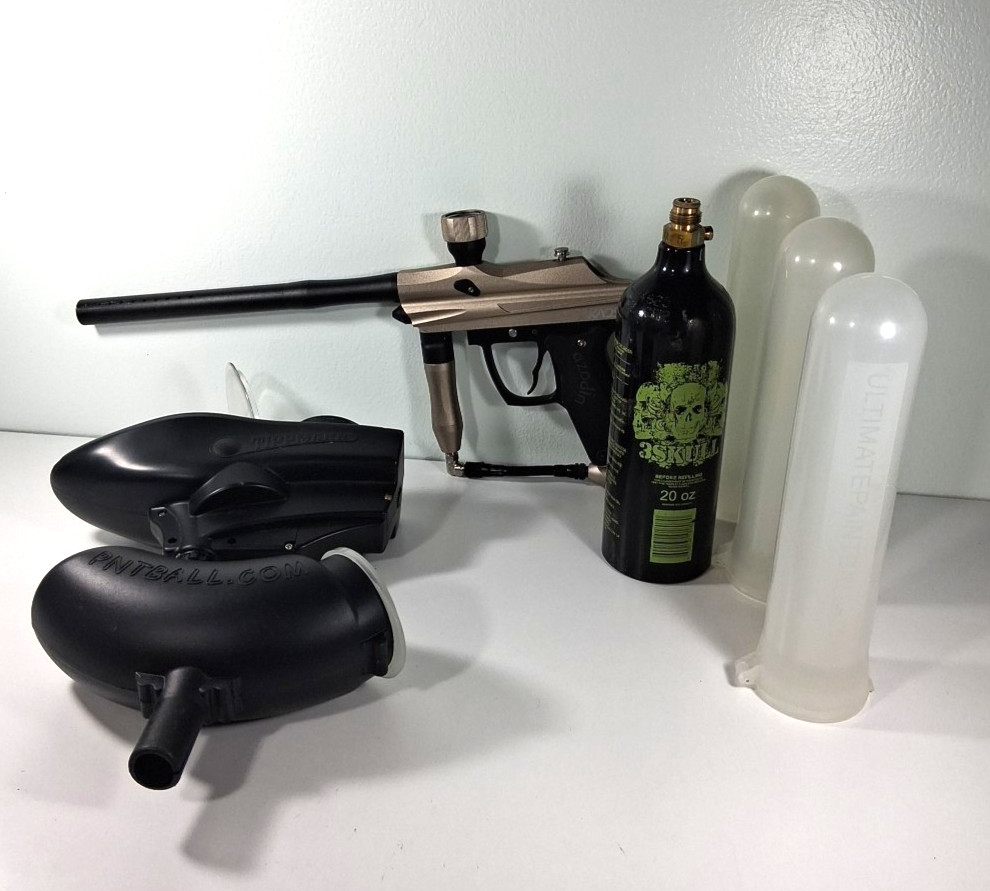 Azodin Kaos Paintball Marker Combo Bundle Used