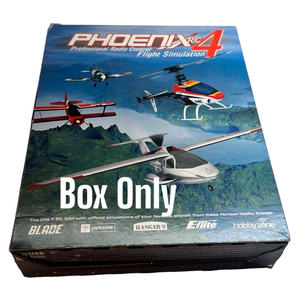 Phoenix R/C 4 Professional RC Flight Simulation 2012 EMPTY BOX ONLY DAMAGED PICS