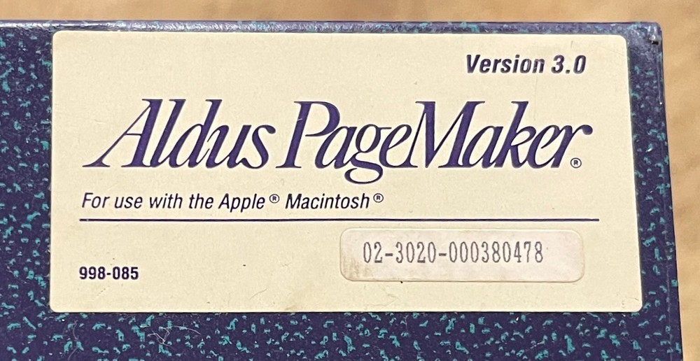 Vintage Aldus Pagemakler Version 3.0 Apple Macintosh computers