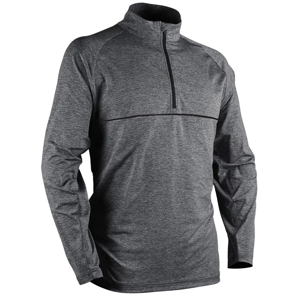 Sun Mountain Men's Second Layer LS Pullover - Navy Heather Size XXXL