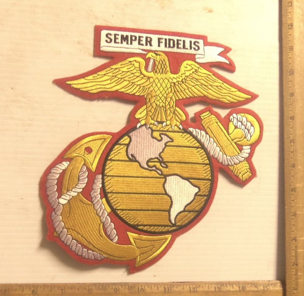 US Marine Corps Eagle, Globe & Anchor - Semper Fidelis Embroidered Back Patch
