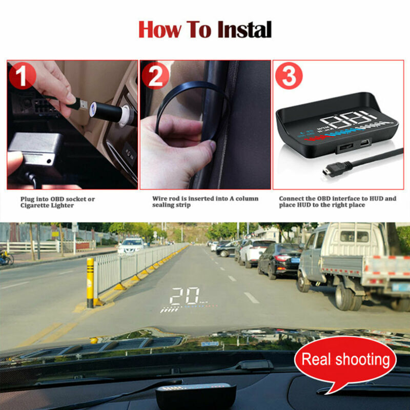 Head Up Display Car HUD GPS OBD2 Multi Function Zone Display M7
