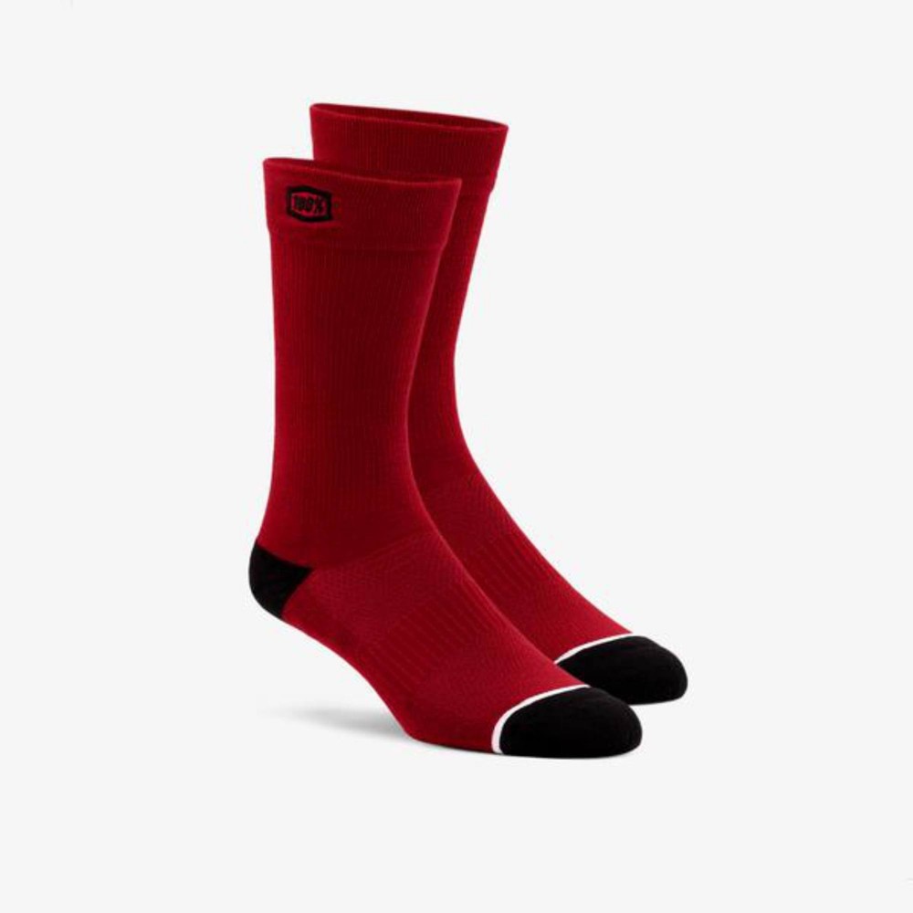 100% Solid Casual Socks Red L/XL