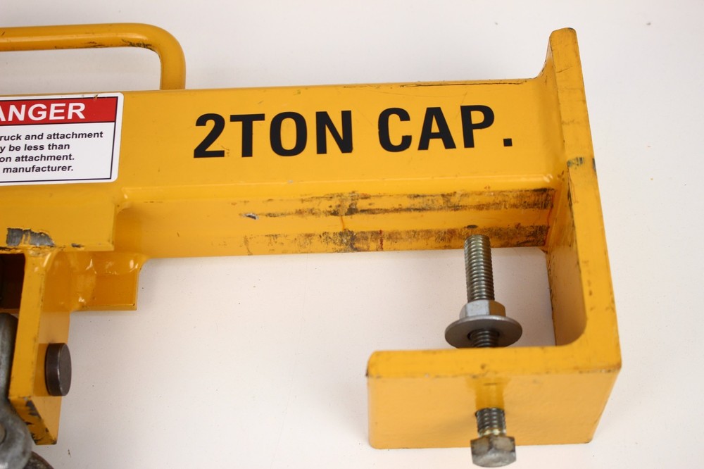 Caldwell 10S-2-20 Swivel Single Hook Fork Beam 2 Ton Cap, 20" inside