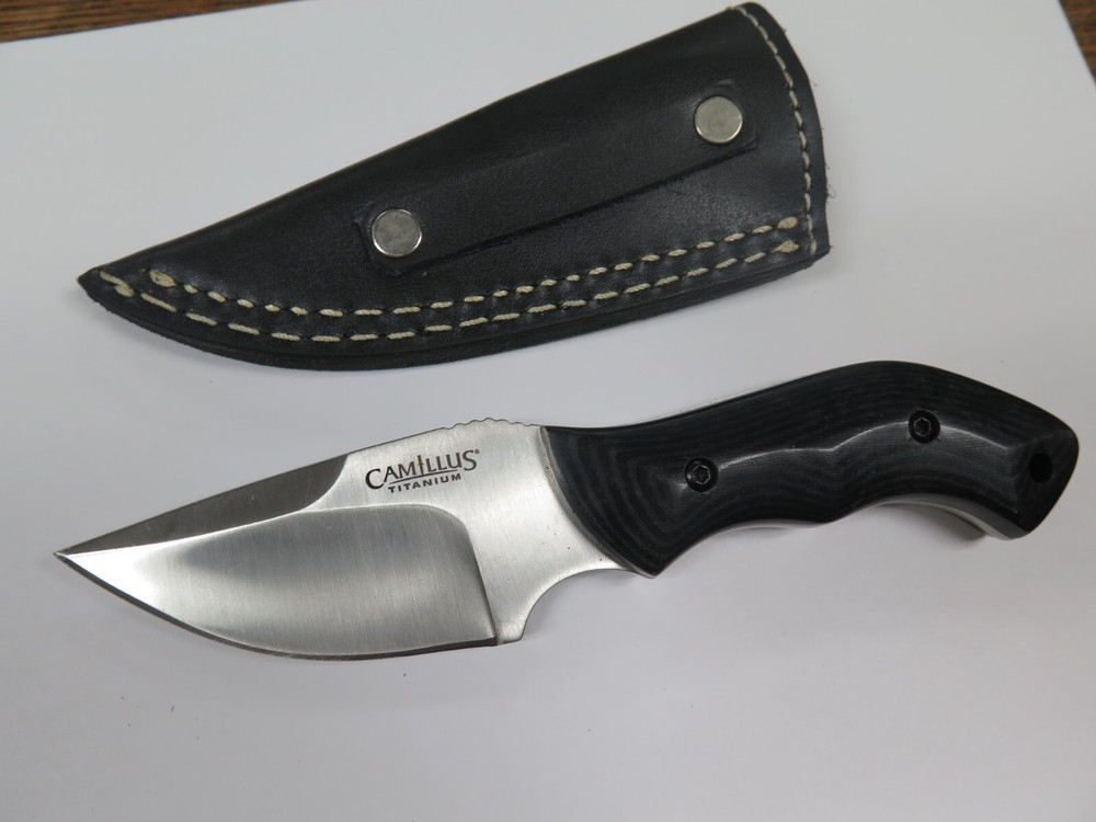 Camillus Titanium 7" KNIFE W/ SHEATH NICE