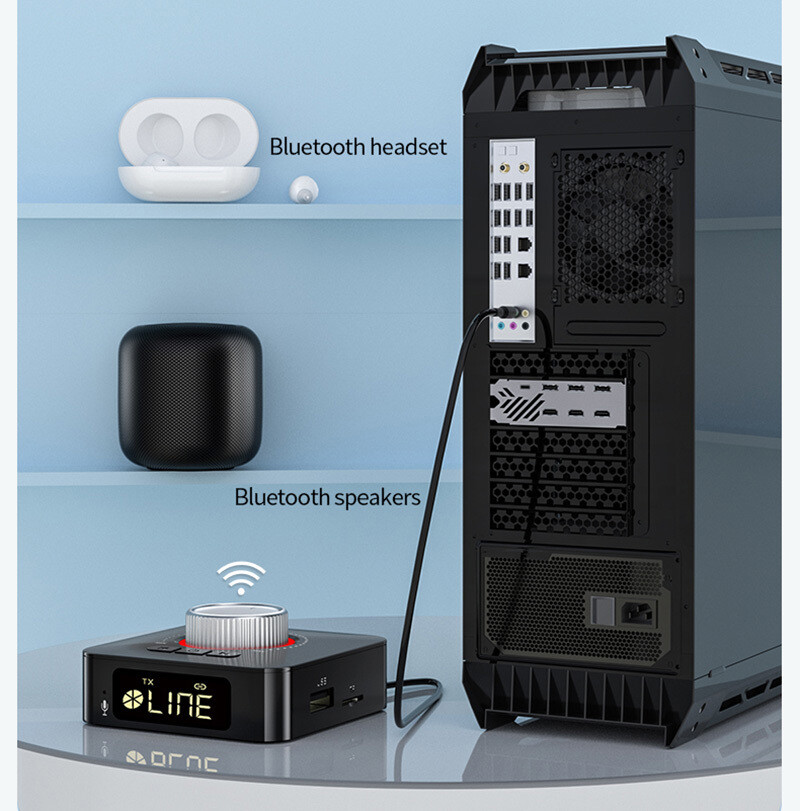 Bluetooth 5.3 Transmitter & Receiver Wireless Adapter For Home stereos/speakers