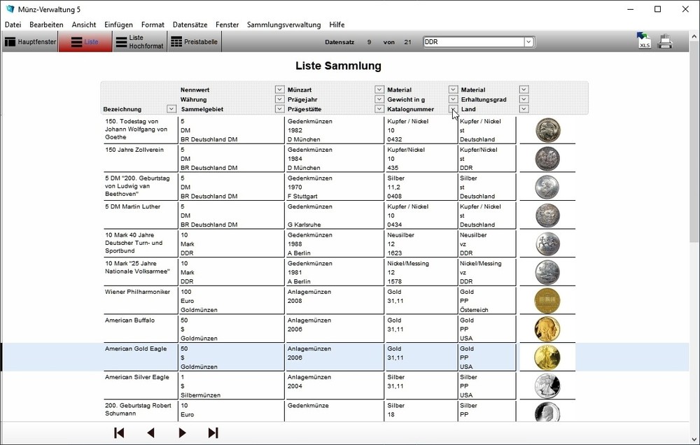 GS Coin Manager 5 Software Program to Manage Your Coin Collection