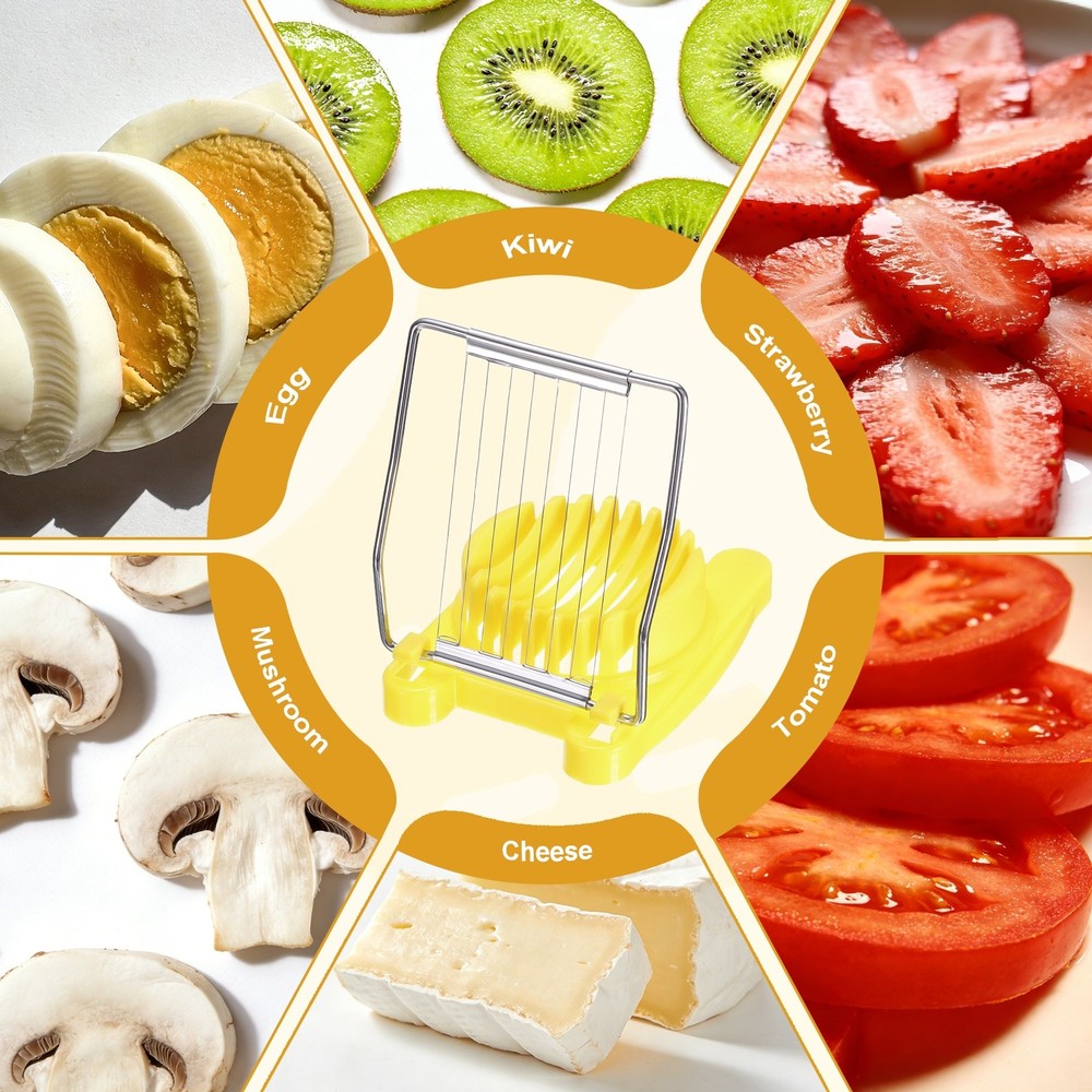 Egg Slicer for Hard Boiled Eggs, Red