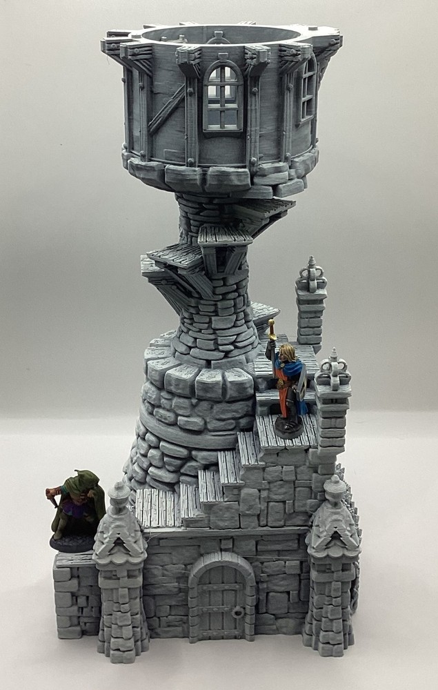 3d printed wizard tower 32mm DnD Miniatures, Tabletop, RPG, War Game