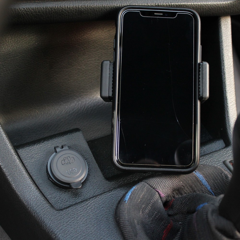 BMW E30 Utility Panel & Phone Mount - Single USB Charge Socket