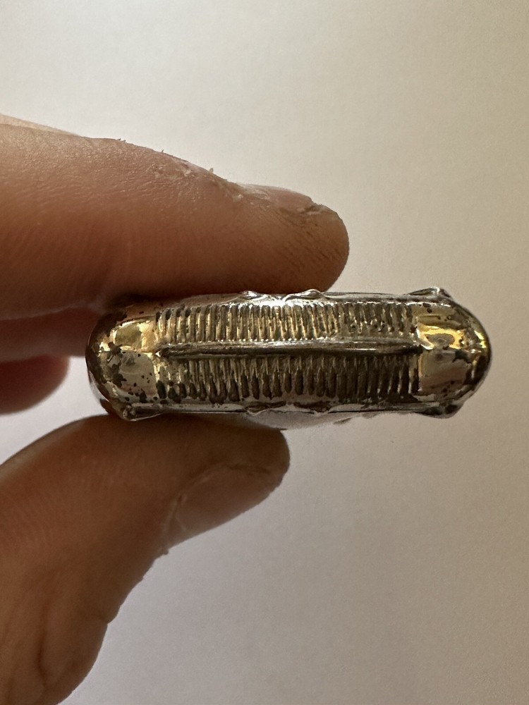 Antique Sterling Silver Repousse Match Safe Vesta !!