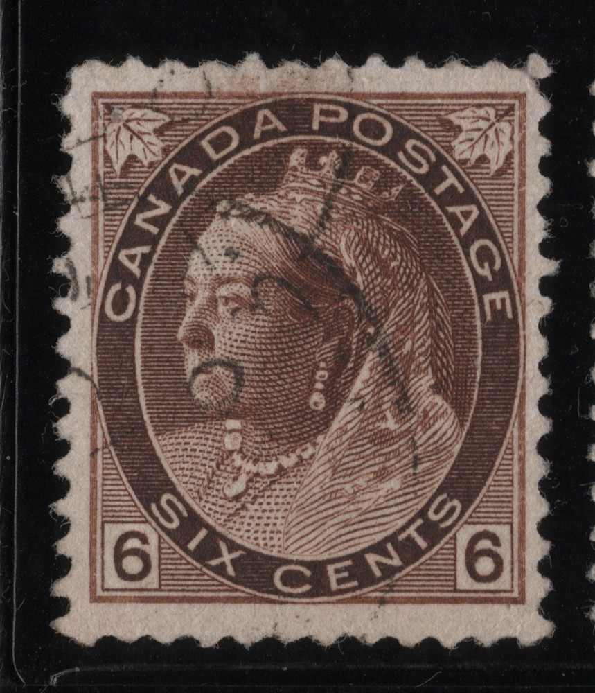 #80 Numeral 6c Canada used well centered