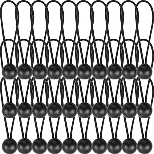 Bungee Cords with Balls 6 Inch 50 Pack Black