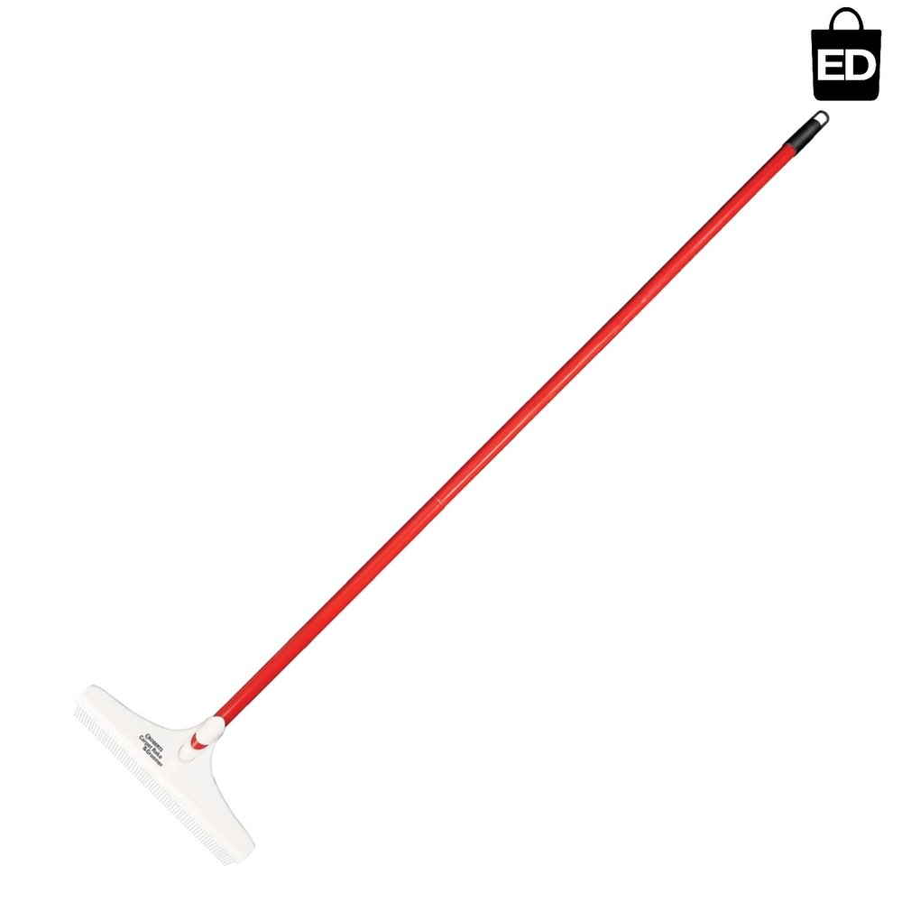 Lightweight Carpet Rake with 12" Head and Long 51" Handle - Compact Solution
