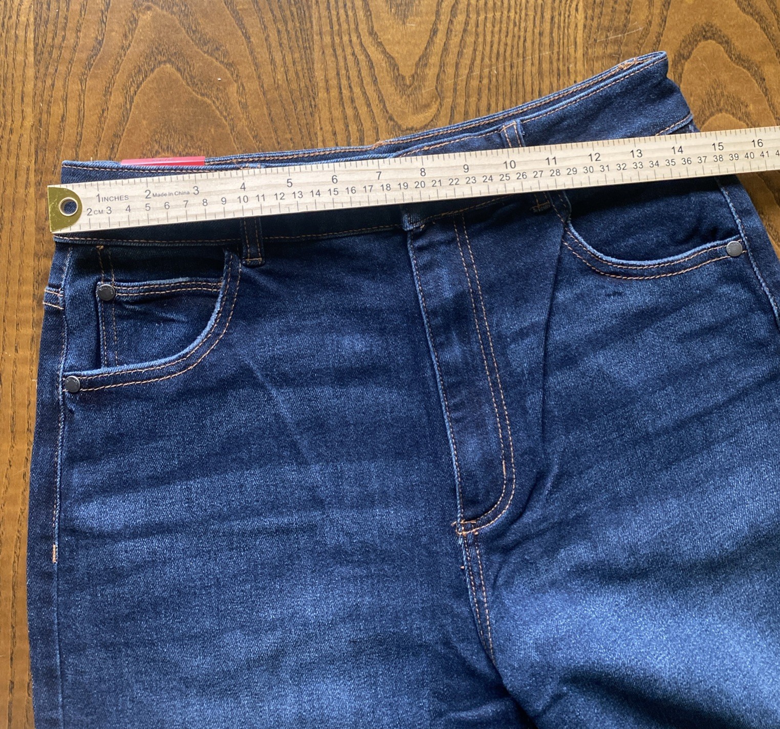 Well Worn Women's Wide Leg High Rise Jeans, Dark Blue, Size 8/29 (inseam 31.5)