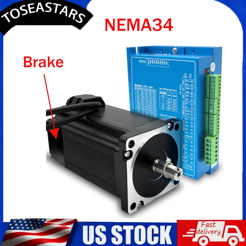 Nema34 12NM Closed Loop Encoder Step Motor With Drive Power-off self-locking CNC