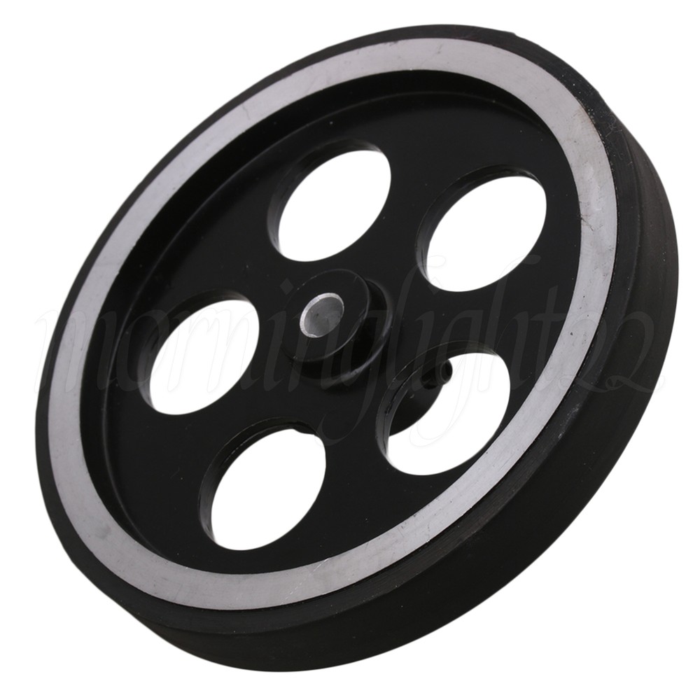 Silver+Black Encoder Wheel 300*6mm Rubber+Aluminium