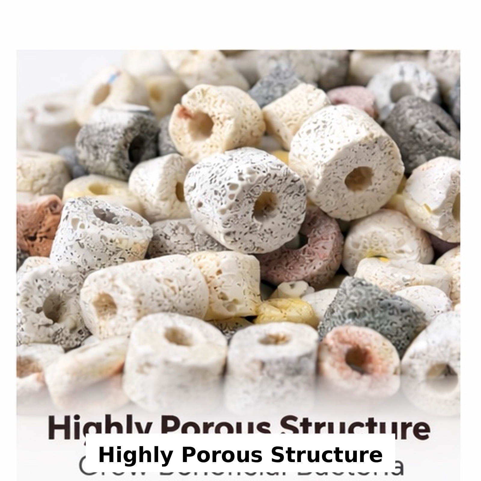 Aquarium Bio Filter Media 430g Ceramic Rings Fish Tank Mixed Filter Media