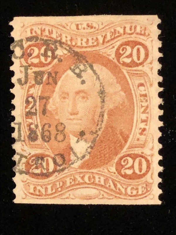 U.S: USED #R42 PART PERF NY? CENTRAL. R. R., DETROIT CV $22.50