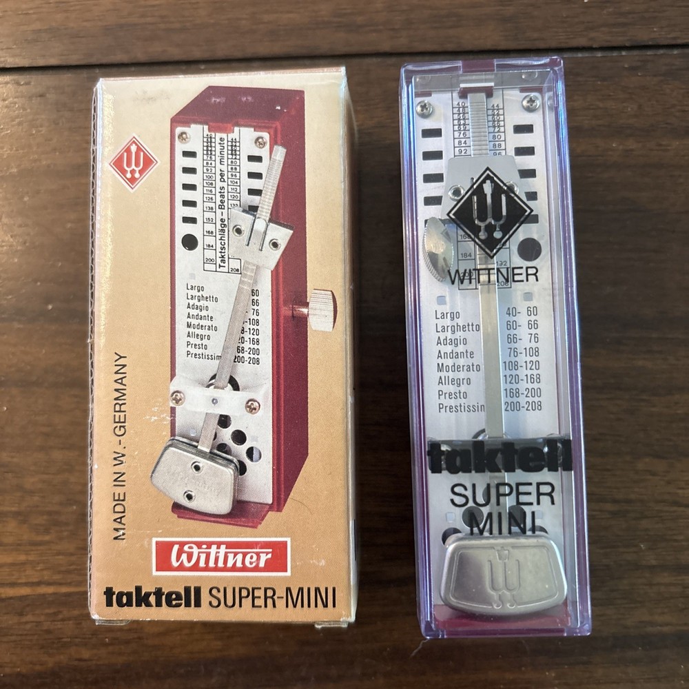 Wittner Taktell Super-Mini Metronome with Plastic Case Ruby 884051