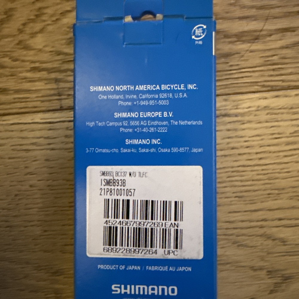 New Shimano XTR SM-BB93 BSA English thread Bottom Bracket