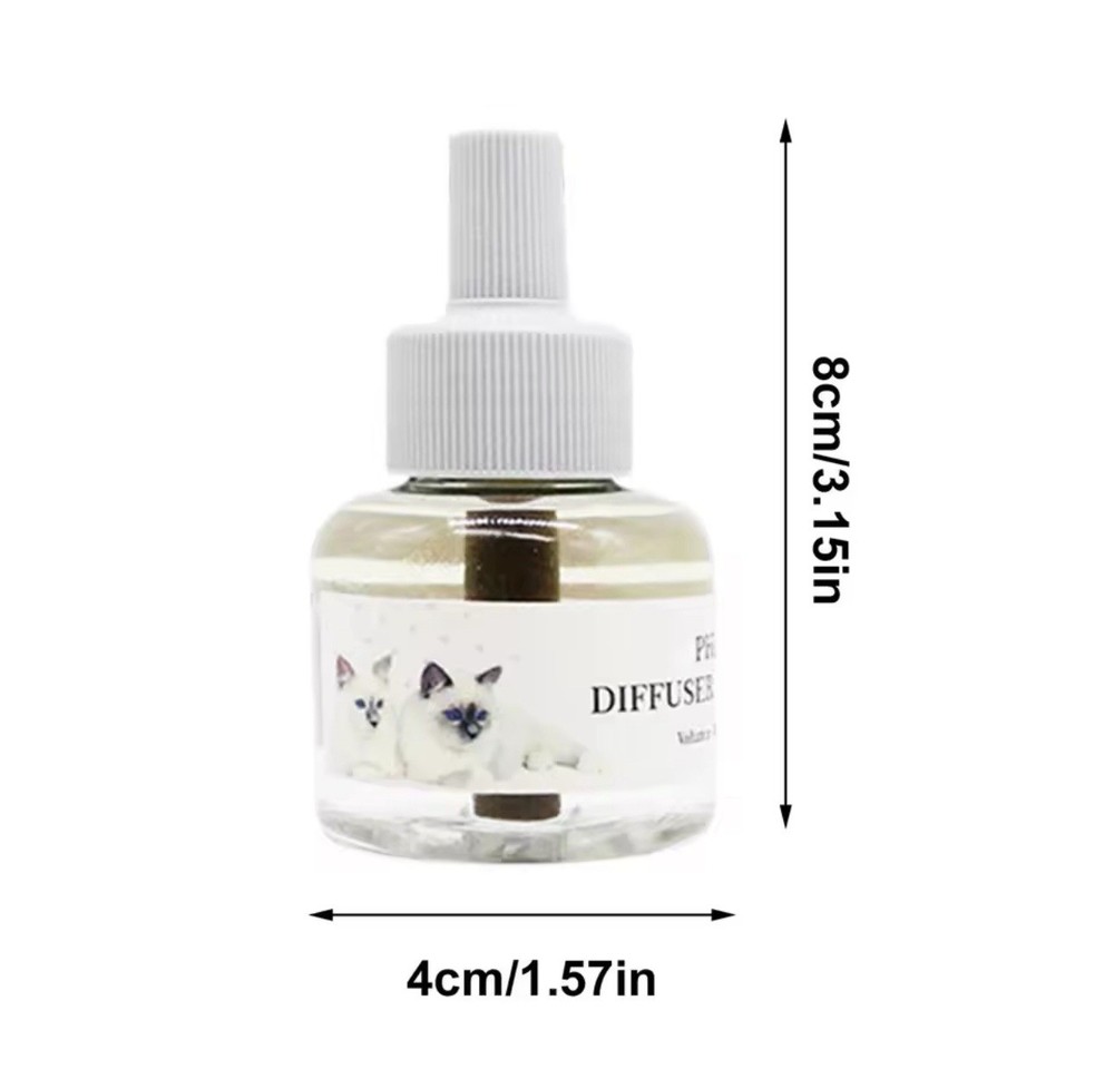 Lot Of Cat Calming Pheromone Diffuser Kit Plug-In (1 Diffuser, 2 Refills)