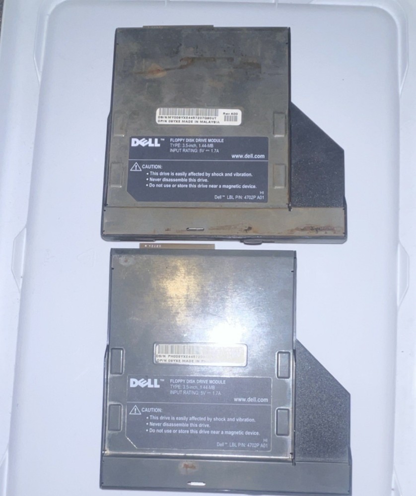 2 - Dell 3.5in Floppy Disk Laptop Modules