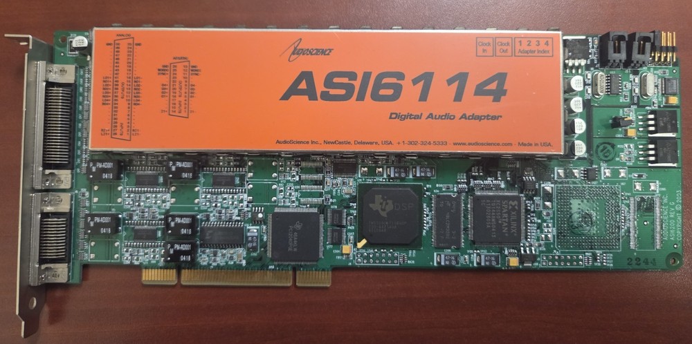 AudioScience ASI6114 AES Digital Balanced Analog Multichannel Audio Broadcast