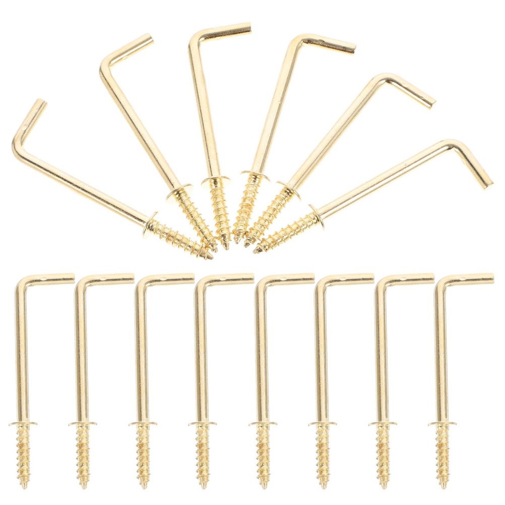 30 Pcs Right Angle Hook Hanging Hooks for Workplace Shaped Metal