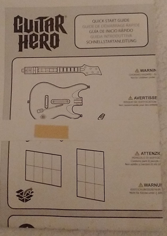 Activison guitar hero instructions pamplet 2007-2009 PS 2-3