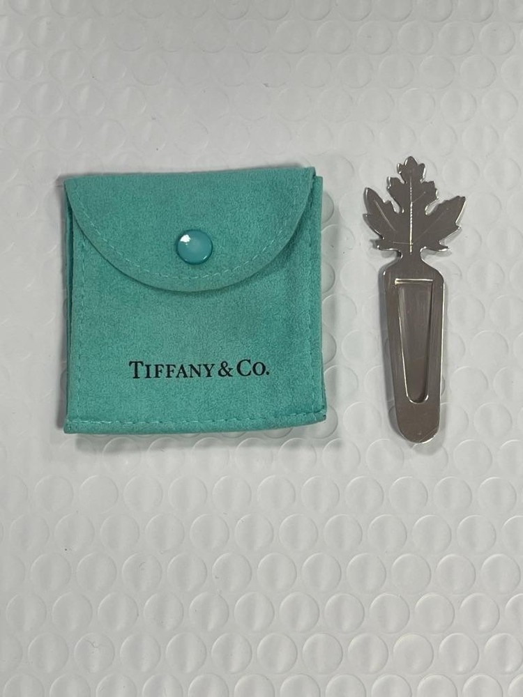 TIFFANY & CO. STERLING SILVER MAPLE LEAF BOOKMARK- USED.