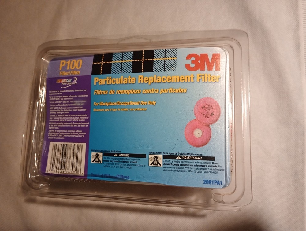 3M R-2091 P100 Particulate Replacement Filter - 4 Pack - New