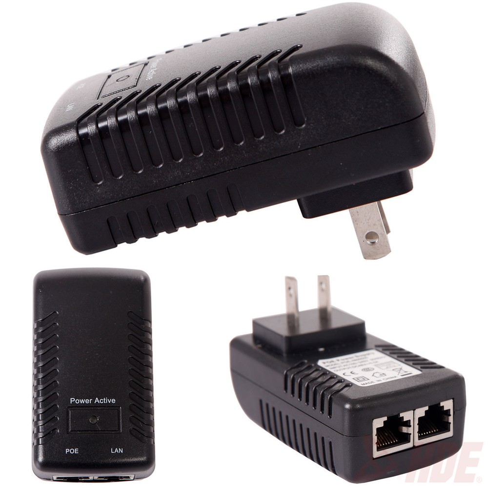 DC 48V 0.5A POE Switch Ethernet POE Adapter Injector Spliter For Security Camera