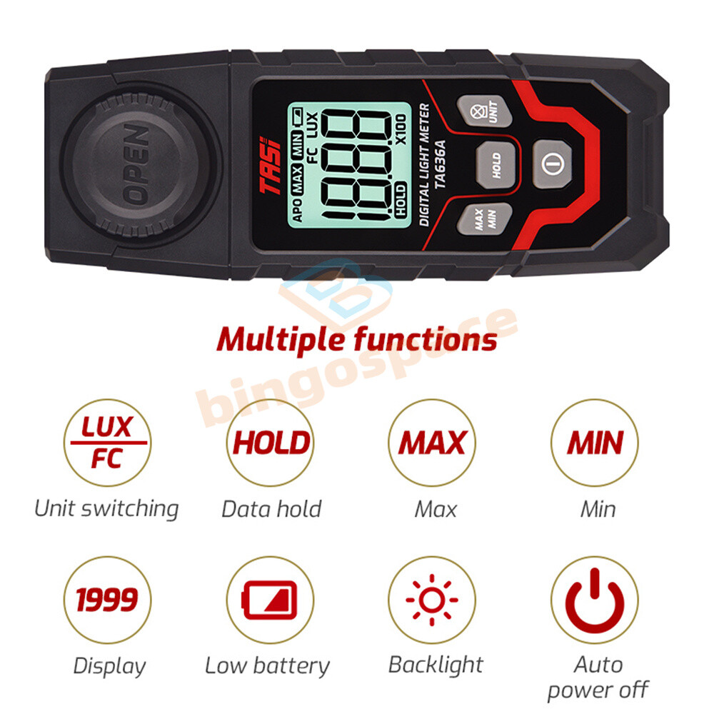 TA636A Digital Light Meter Illuminance Lux Meter Illuminometer Handheld Ambient