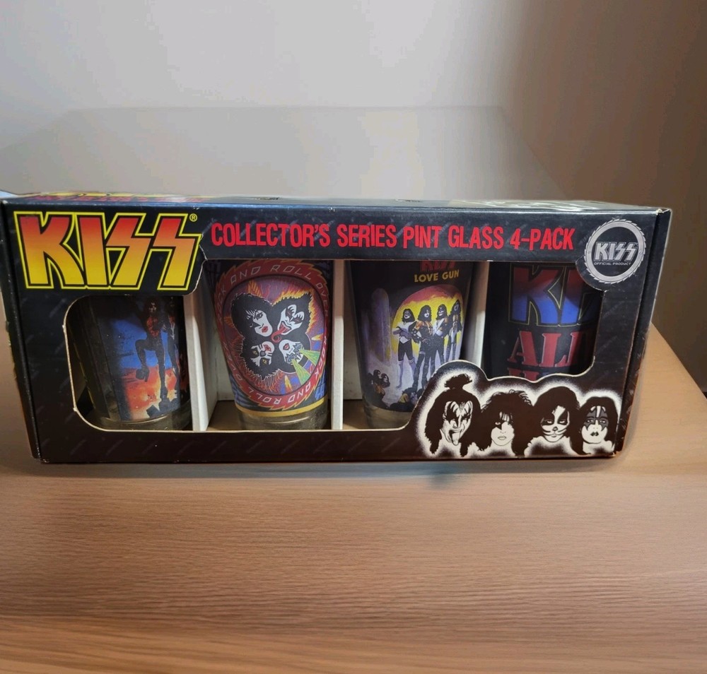 KIZZ Collector's Series Pint Glass 16 oz 4- Pack 2006