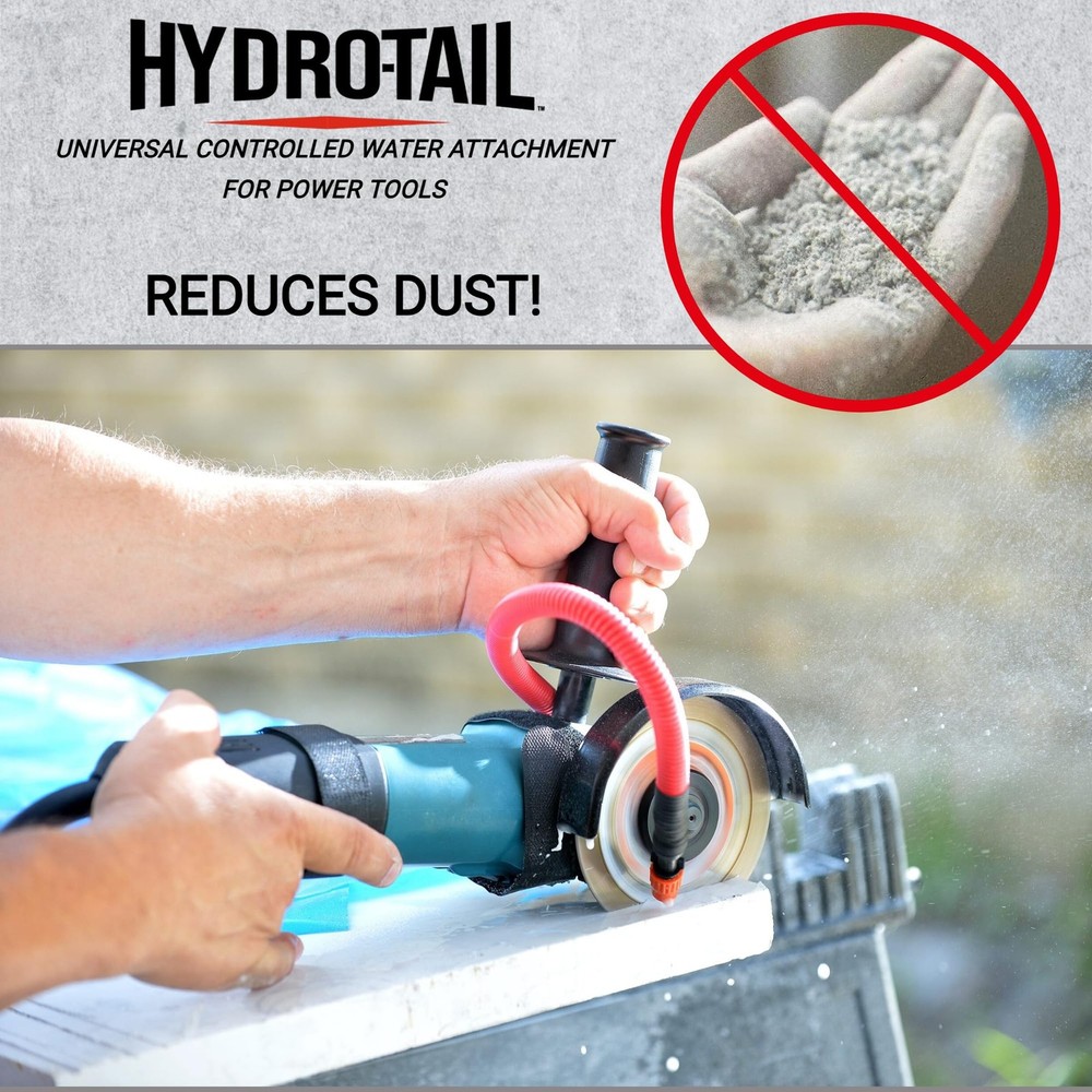 Water Dust Suppression Attachment for Power Tools – Fits Angle Grinders & Saw...